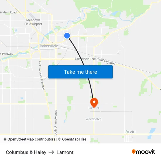 Columbus & Haley to Lamont map