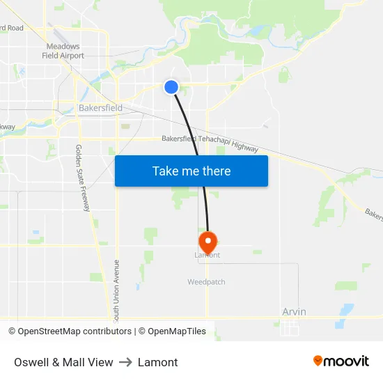 Oswell & Mall View to Lamont map