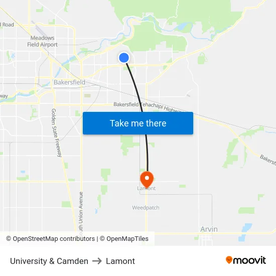 University & Camden to Lamont map