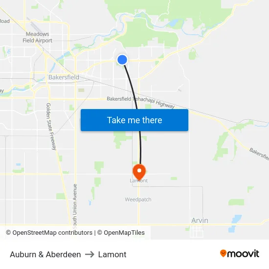 Auburn & Aberdeen to Lamont map