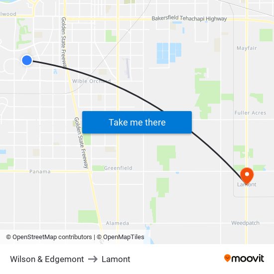 Wilson & Edgemont to Lamont map