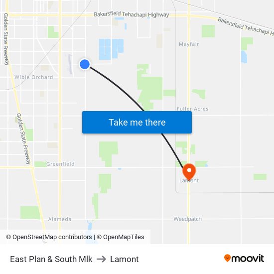 East Plan & South Mlk to Lamont map