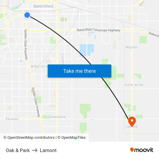 Oak & Park to Lamont map