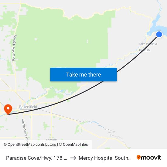 Paradise Cove/Hwy. 178 (Eb) (768790) to Mercy Hospital Southwest map