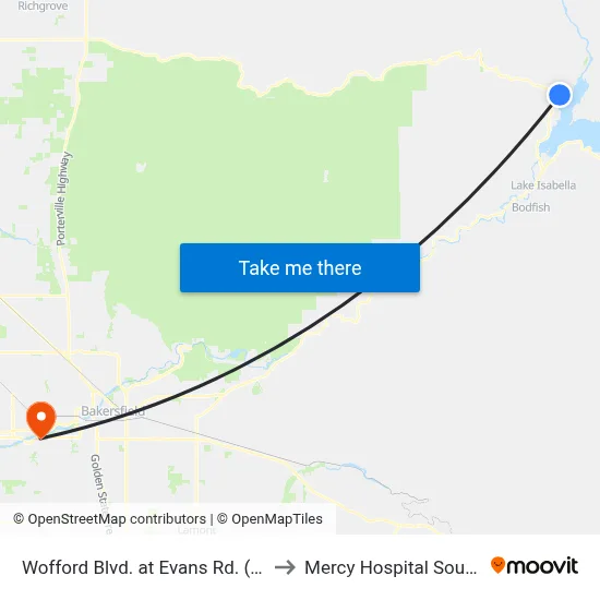 Wofford Blvd. at Evans Rd. (760879) to Mercy Hospital Southwest map
