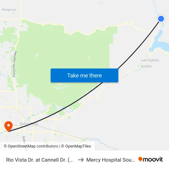 Rio Vista Dr. at Cannell Dr. (2332463) to Mercy Hospital Southwest map