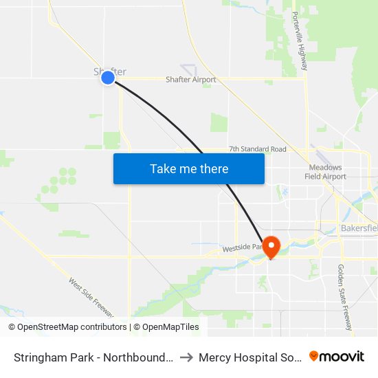 Stringham Park - Northbound (4160861) to Mercy Hospital Southwest map