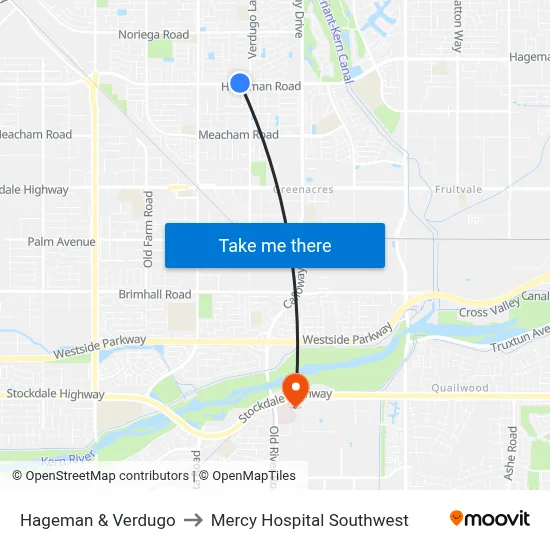 Hageman & Verdugo to Mercy Hospital Southwest map