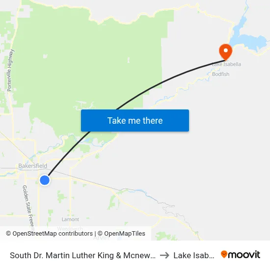 South Dr. Martin Luther King & Mcnew Court to Lake Isabella map