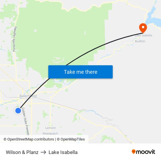 Wilson & Planz to Lake Isabella map