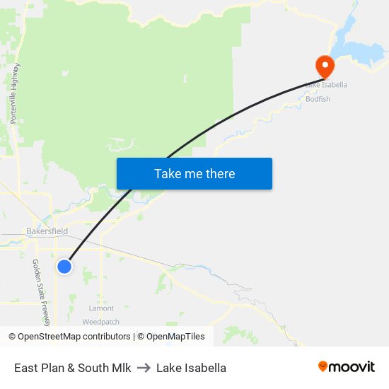 East Plan & South Mlk to Lake Isabella map