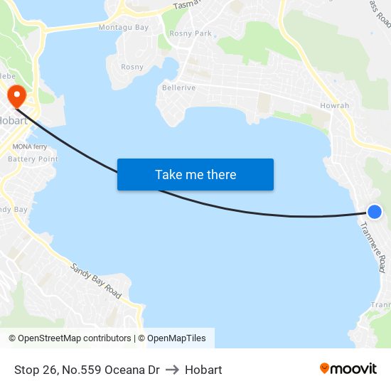 Stop 26, No.559 Oceana Dr to Hobart map