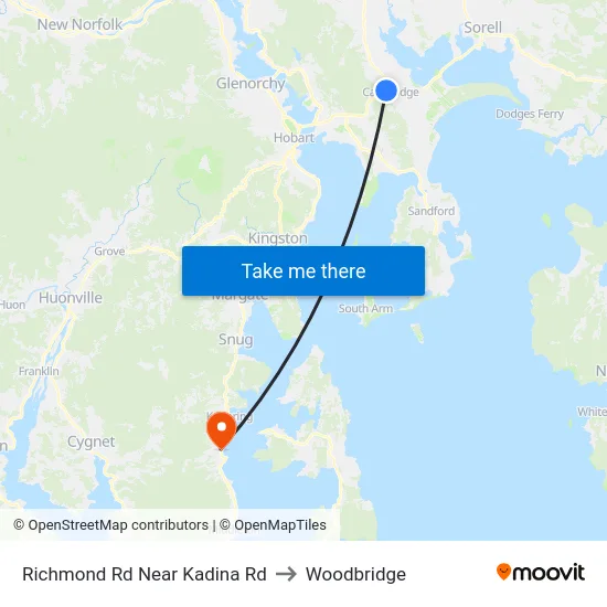 Richmond Rd Near Kadina Rd to Woodbridge map
