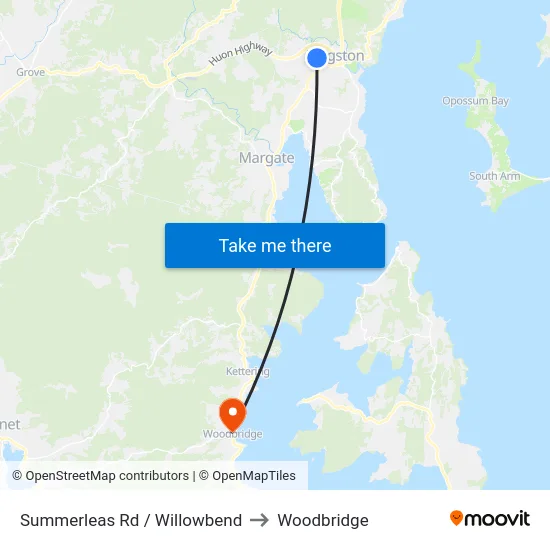 Summerleas Rd / Willowbend to Woodbridge map