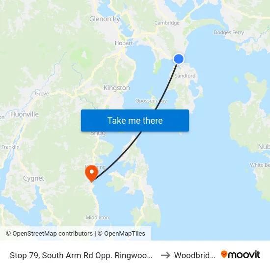 Stop 79, South Arm Rd Opp. Ringwood Rd to Woodbridge map