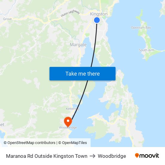 Maranoa Rd Outside Kingston Town to Woodbridge map