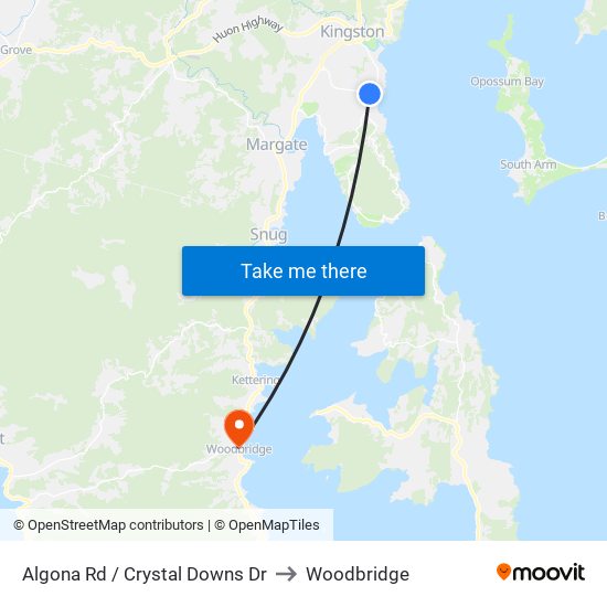 Algona Rd / Crystal Downs Dr to Woodbridge map