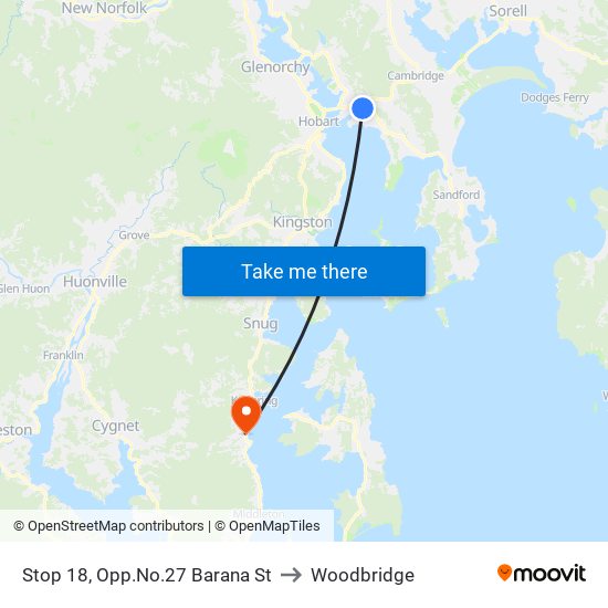 Stop 18, Opp.No.27 Barana St to Woodbridge map