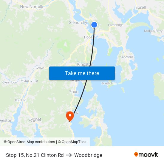 Stop 15, No.21 Clinton Rd to Woodbridge map