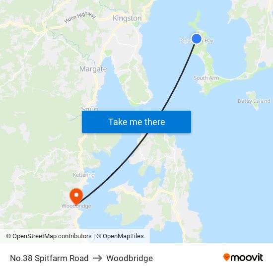 No.38 Spitfarm Road to Woodbridge map