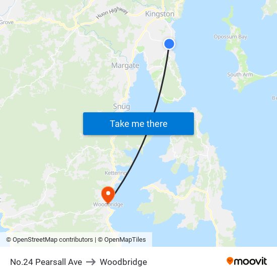 No.24 Pearsall Ave to Woodbridge map