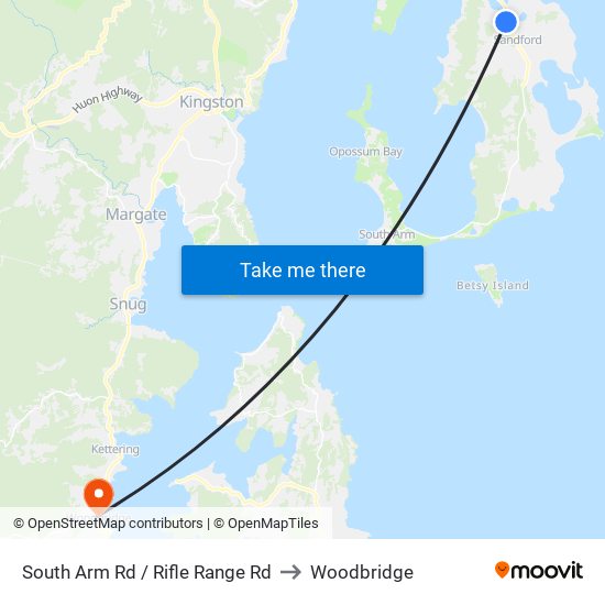 South Arm Rd / Rifle Range Rd to Woodbridge map