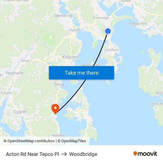 Acton Rd Near Tepco Pl to Woodbridge map