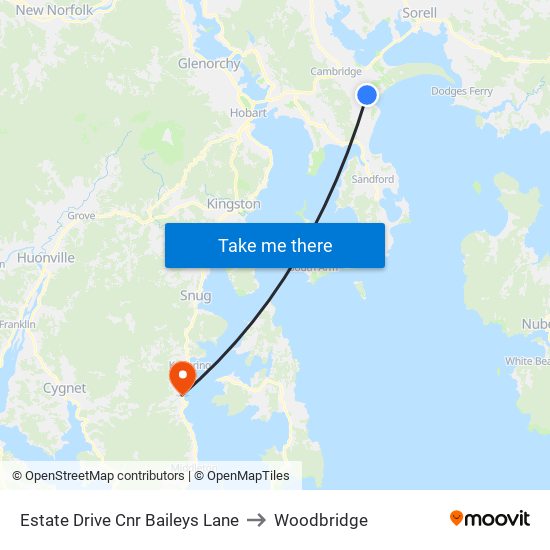 Estate Drive Cnr Baileys Lane to Woodbridge map