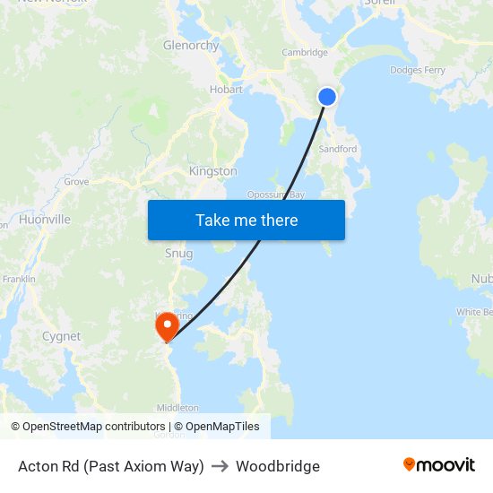 Acton Rd (Past Axiom Way) to Woodbridge map