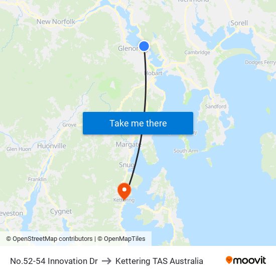 No.52-54 Innovation Dr to Kettering TAS Australia map