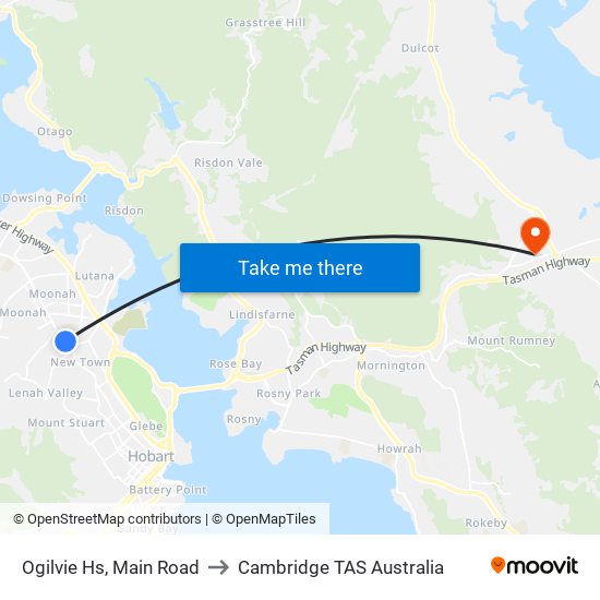 Ogilvie Hs, Main Road to Cambridge TAS Australia map