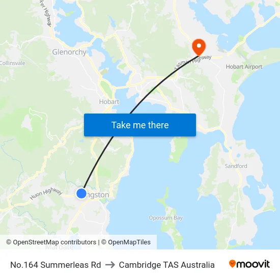 No.164 Summerleas Rd to Cambridge TAS Australia map