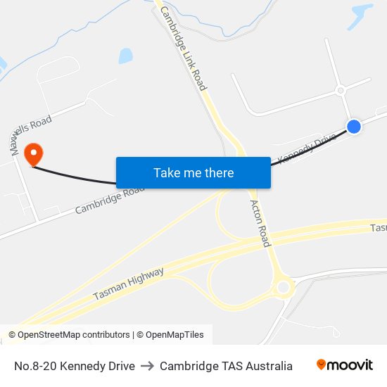 No.8-20 Kennedy Drive to Cambridge TAS Australia map