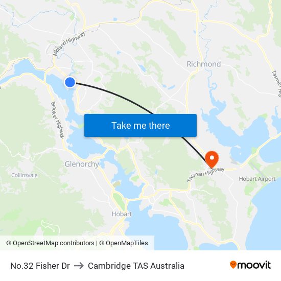 No.32 Fisher Dr to Cambridge TAS Australia map