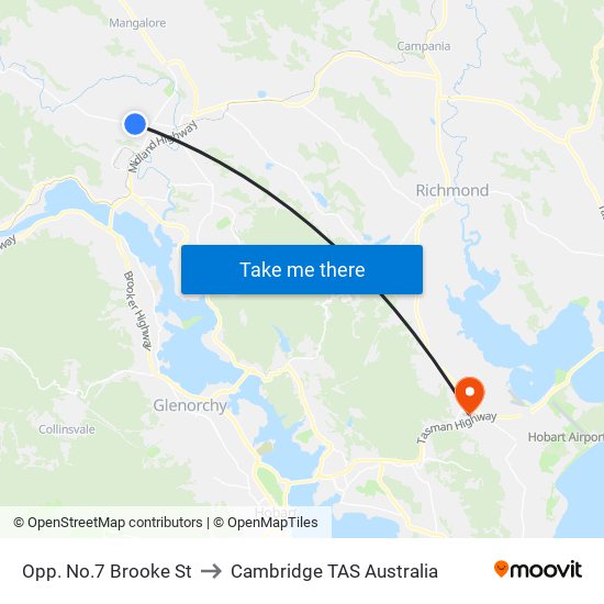 Opp. No.7 Brooke St to Cambridge TAS Australia map