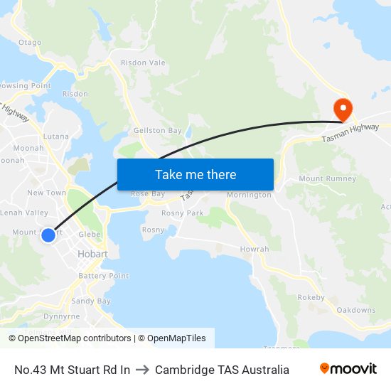 No.43 Mt Stuart Rd In to Cambridge TAS Australia map