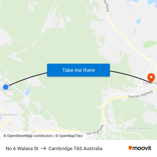 No.6 Walana St to Cambridge TAS Australia map