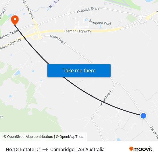 No.13 Estate Dr to Cambridge TAS Australia map