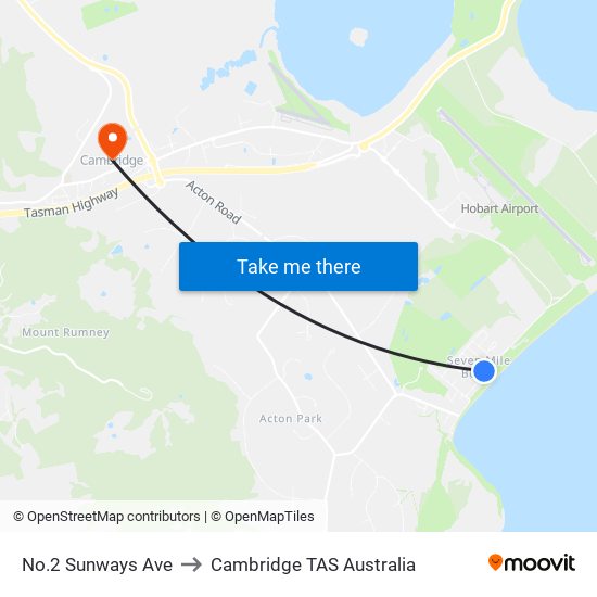 No.2 Sunways Ave to Cambridge TAS Australia map