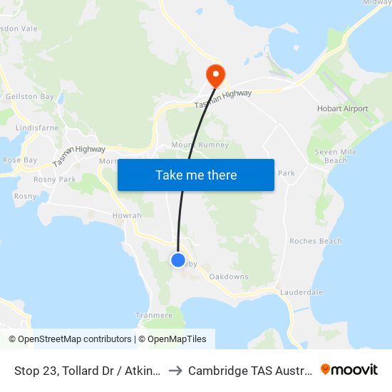 Stop 23, Tollard Dr / Atkins St to Cambridge TAS Australia map