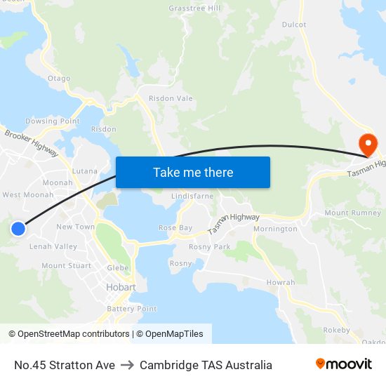 No.45 Stratton Ave to Cambridge TAS Australia map