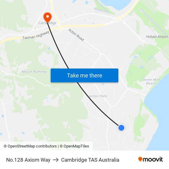No.128 Axiom Way to Cambridge TAS Australia map