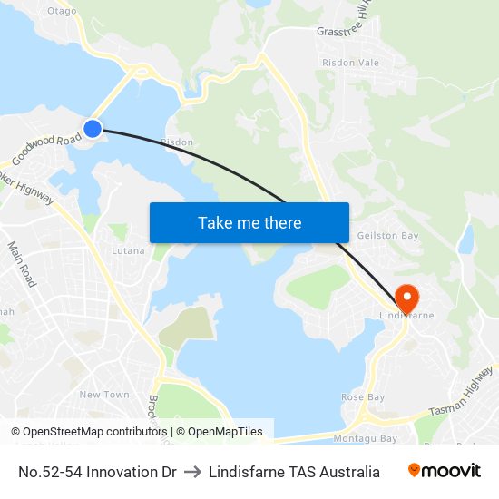 No.52-54 Innovation Dr to Lindisfarne TAS Australia map