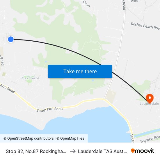 Stop 82, No.87 Rockingham Dr to Lauderdale TAS Australia map