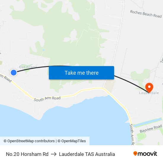 No.20 Horsham Rd to Lauderdale TAS Australia map