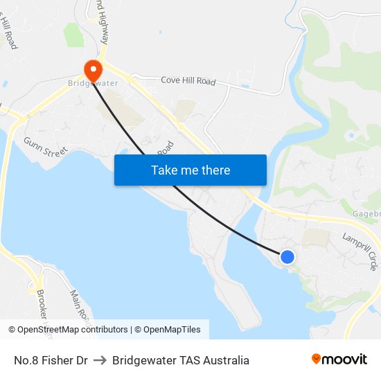 No.8 Fisher Dr to Bridgewater TAS Australia map