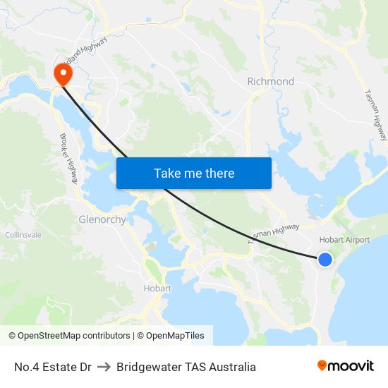 No.4 Estate Dr to Bridgewater TAS Australia map