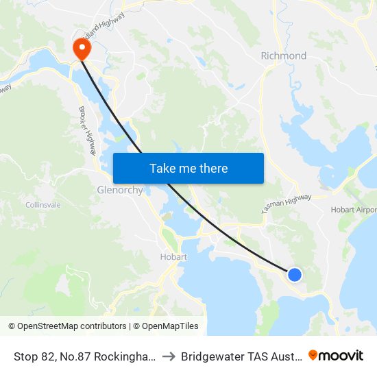 Stop 82, No.87 Rockingham Dr to Bridgewater TAS Australia map