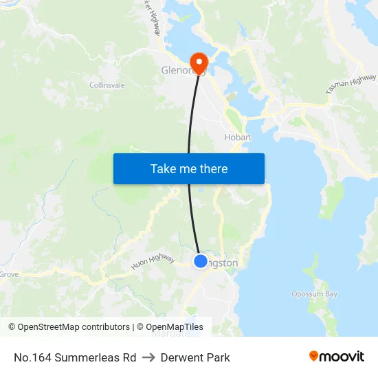 No.164 Summerleas Rd to Derwent Park map