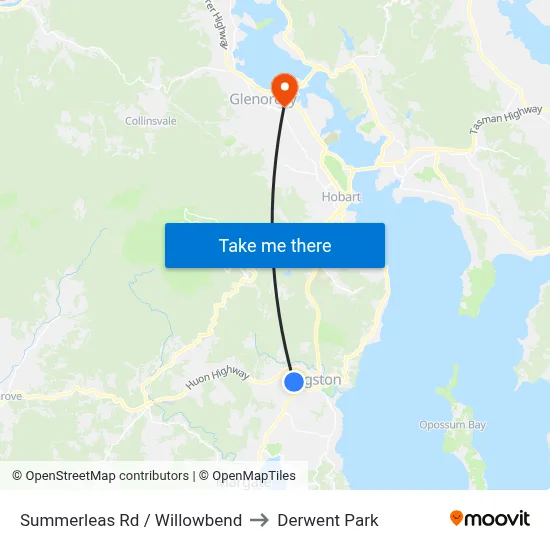 Summerleas Rd / Willowbend to Derwent Park map